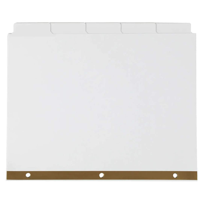 [Australia - AusPower] - 1InTheOffice 5 Binder Dividers, Paper Dividers with Tabs, 5-Tab Binder Dividers, Big Tab Write-On Blank Paper Dividers, 5-Tab, White, 4 Sets/Pack 
