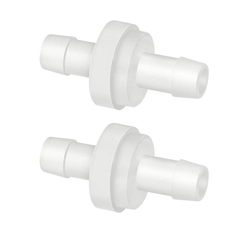 [Australia - AusPower] - Quickun Inline Check Valve, 1/2" Hose ID One Way Return Inline Check Valve High Temperature and Corrosion Resistance Fish Tank Pump Medical Automotive (Pack of 2) 0.5 Inch 