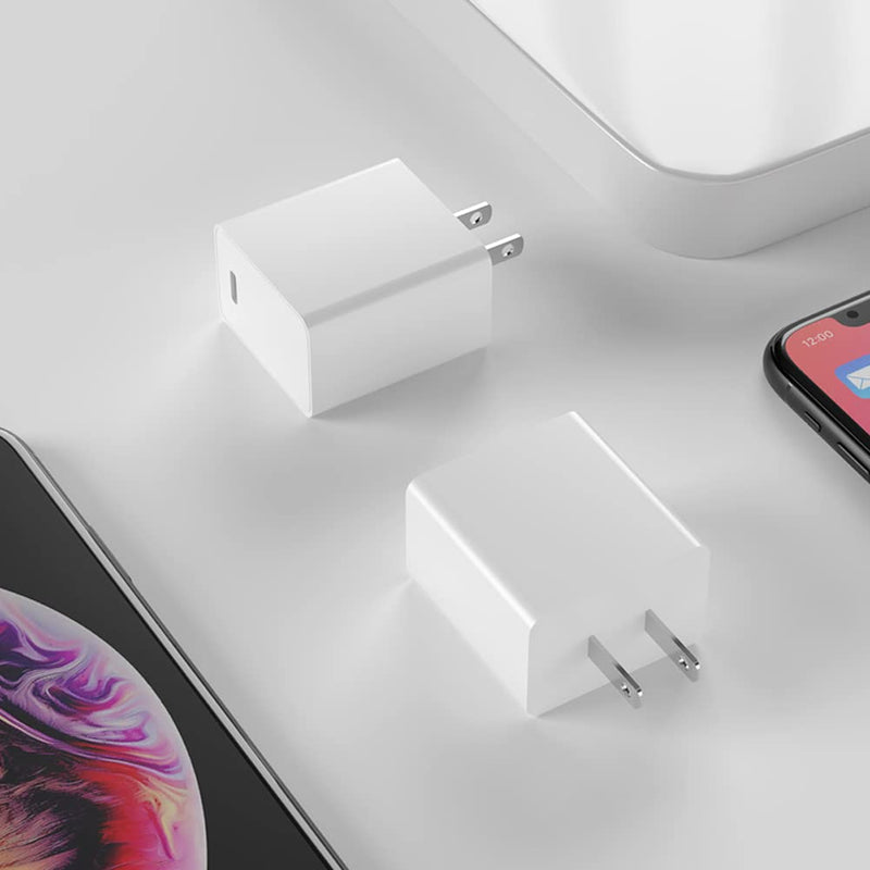 [Australia - AusPower] - USB C Fast Charger, HOOYAS 20W PD Power Delivery Adapter, QC 3.0 Power Quick Charger Compatible with iPhone 13/13 Mini/13 Pro/13 Pro Max/12/11, Galaxy, Pixel 4/3, (Cable Not Included) 