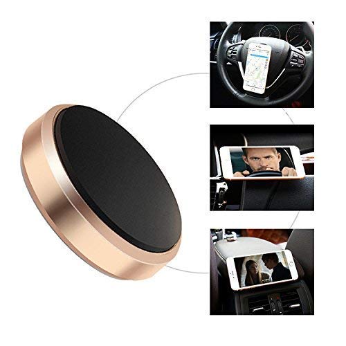 [Australia - AusPower] - SALEX Cute Magnetic Mounts [4 Pack]. Rose Gold Flat Cell Phone Holder for Car Dashboard, Wall, Mirror, Table. Pink Stick on Universal Kit Compatible with GPS, Tablets, Smartphones for Girls and Women. 4 Pack 