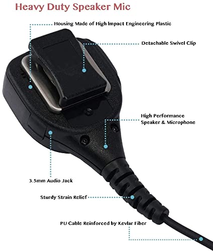 [Australia - AusPower] - BVMAG Handheld Speaker Mic Shoulder Microphone for Motorola 2 Way Radio XPR6550 APX6000 APX1000 APX4000 XPR7580 XPR7350 APX7000 XPR7550 XPR6350 Walkie Talkie 3.5mm Audio Jack 