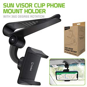 [Australia - AusPower] - Sun Visor Phone Mount, Car Phone Holder for Car, Cradle Clip Compatible to Apple iPhone 12 Pro 11 Pro Max Xs Xr X Samsung Note 20 Ultra 5G 10 9 Galaxy S21 S20+ 5G LG, Motorola Google Smartphones 