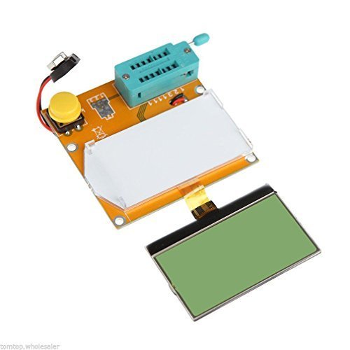 [Australia - AusPower] - HiLetgo LCR-T4 Multifunctional Resistor Capacitor Diode SCR Inductor Triode MOSFET Tube Meter Tester component tester kit 9V with 128 * 64 Green Backlight LCD Display 
