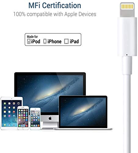 [Australia - AusPower] - Marchpower Lightning Cable MFi Certified iPhone Charger Cable 3Pack 6FT Lightning to USB Charging Cable for iPhone 13 Pro Max 12 11 Pro Max Xs Max X 8Plus 7Plus 6S iPad 9 Mini 6 iPod White 