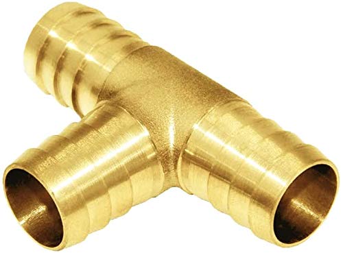 [Australia - AusPower] - YOUHO 3/4 Brass Hose Barb Tee, 3-Way Tee Hose Fitting (3/4" tee hose connector 4 PACKS)(12pcs Included Hose clamp) 