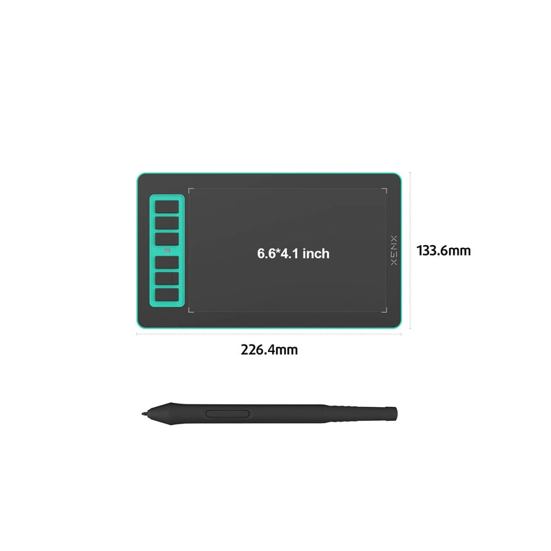 [Australia - AusPower] - XENX P1 MacOS and Android Supported Graphic Drawing Tablet P1-640 6x4 inch with 6 Shortcut Keys, 8192 Pressure Levels Battery-Free Pen for Digital Art, Design, E-Learning/Online Classes, OSU Gaming 