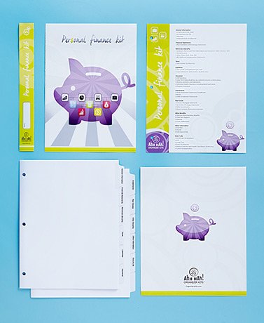 [Australia - AusPower] - Ahh Hah! Organizer Kit - Personal Finance: Index Tabs for Three-ring Binder with Cover (does NOT include a binder) 