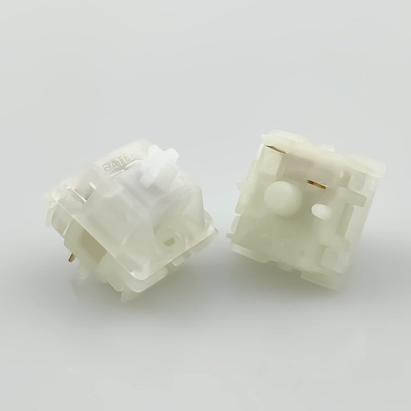[Australia - AusPower] - Gateron Switches Milky White Mechanical Keyboard Yellow 5pins for All MX Mechanical Keyboard(108 Pcs, White) 105pcs 
