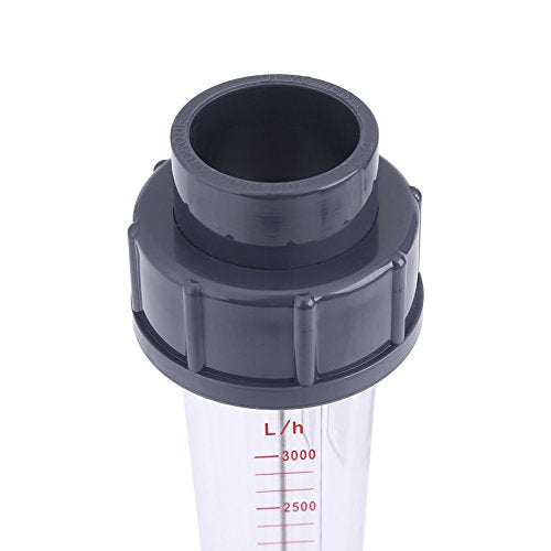 [Australia - AusPower] - 300-3000L/H Plastic Tube Water Rotameter LZS-25 Liquid Flow Meter Float Double Female Connector for DN 25 Tube 