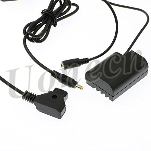 [Australia - AusPower] - Dummy Battery DMW-DCC12 DC Coupler to Dtap plug power Cable for Panasonic DMC-GH5 GH4 GH3 Straight Cable 