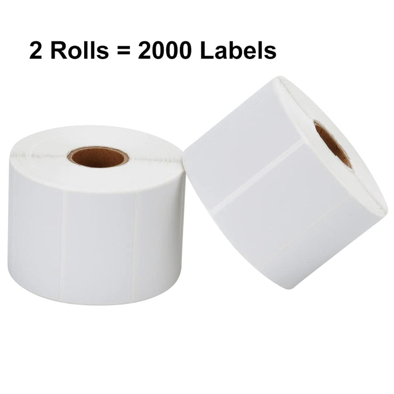[Australia - AusPower] - BESTIKER 2.25x1.25'' Direct Thermal Labels, SKU Labels Address Labels for Direct Thermal Printers,1000 Labels per Roll (2 Rolls), White 2 Rolls 