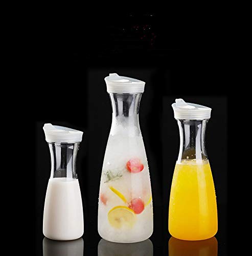 [Australia - AusPower] - Transparent Juice Bottle Water Jug Hot Cold Juice Jug Acrylic Pitcher with Lid Juice Jar and Iced Tea Pitcher for Bar Home Use(1600ml) 