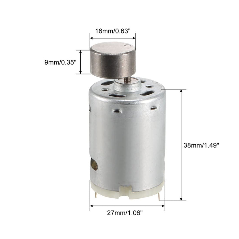 [Australia - AusPower] - uxcell 2Pcs DC 12V 4500RPM Large Torque Micro Vibration DC Motor for Electric 