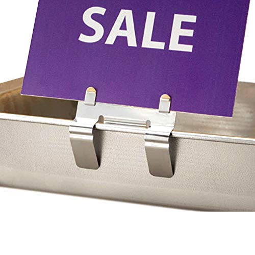 [Australia - AusPower] - Stainless Steel Pan Clip, Metal Food Tray Label Sign Holder for Bake Sales - 12 Pack 