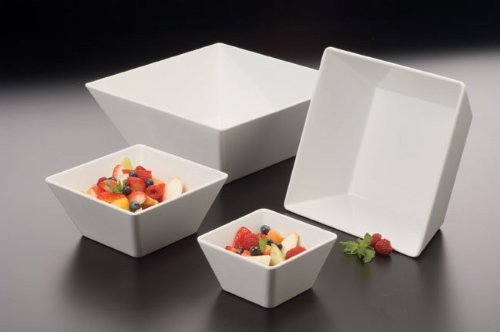 [Australia - AusPower] - American Metalcraft MELSQ73 Melamine 7" Square Bowl, 58-Ounce, White 