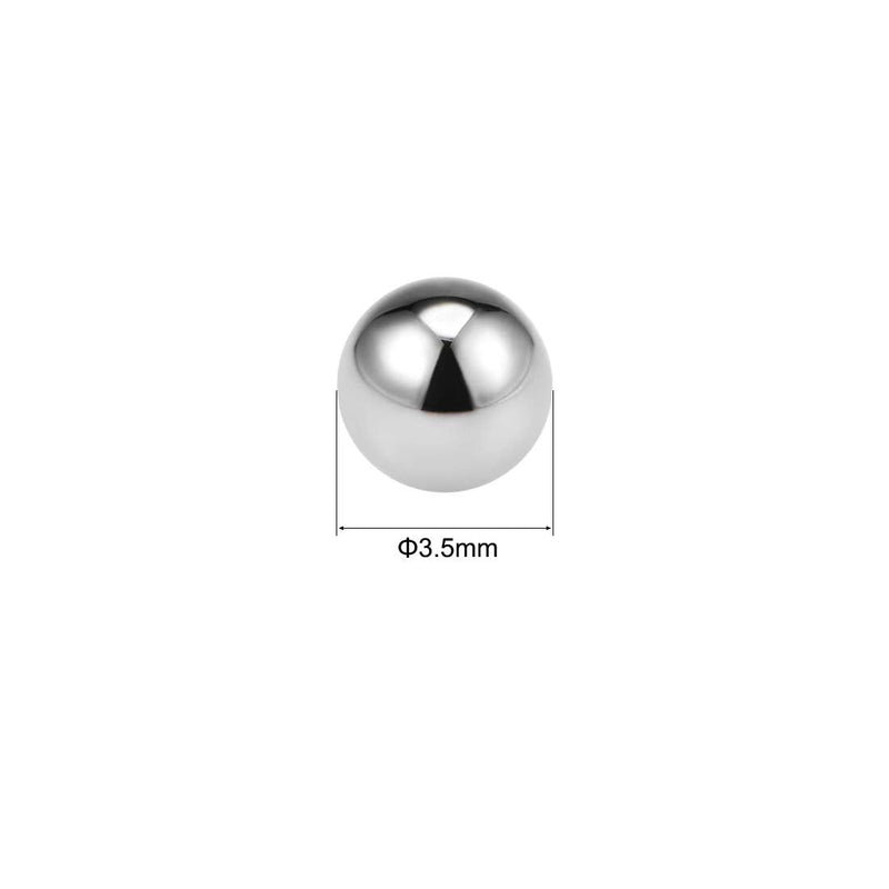 [Australia - AusPower] - uxcell Precision Balls 3.5mm Solid Chrome Steel G10 for Ball Bearing Keychain Wheel 20pcs 
