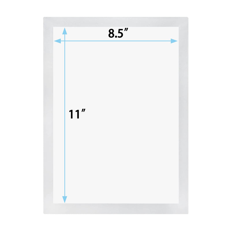[Australia - AusPower] - JIUYE 8.5 x 11 Self Adhesive Magnetic Sign Holder,Dual Sides Transparent Magnetic Window Display Frame for Office/Store/School as Shop Notice Frame/Schedule (8.5"x11" 6Pcs, Silver) 8.5"x11" 6Pcs 