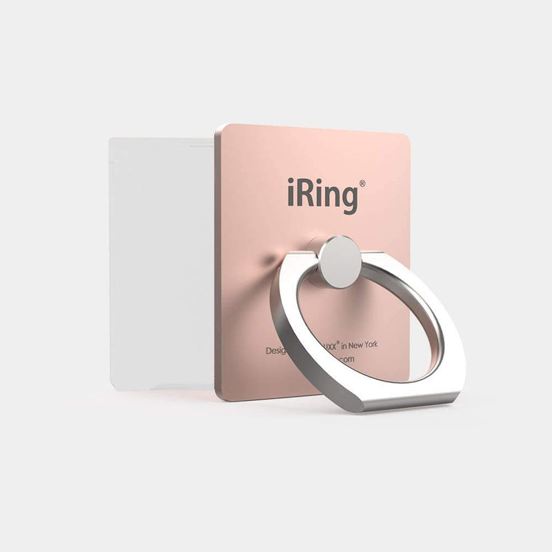 [Australia - AusPower] - iRing Link, Made in Korea, Wireless Charging Friendly Phone Holder - Cell Phone Ring Grip Finger Holder and Stand Compatible with iPhone, Galaxy, and Other Smartphones.(Rose Gold) Rose Gold 