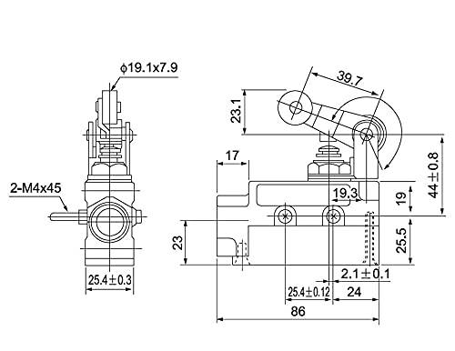 [Australia - AusPower] - Baomain TZ-6 Sealed Limit Switch BM-6004 (TZ-6004) Roller Plunger SPDT AC 250V 15A IP 65 