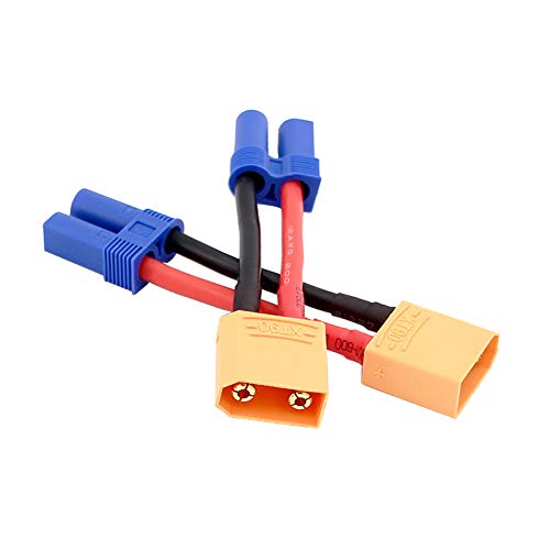 [Australia - AusPower] - 3pcs Female EC5 to XT90 / XT-90 Male Connector Adapter Cable with 12awg 5cm(BDHI-68) 
