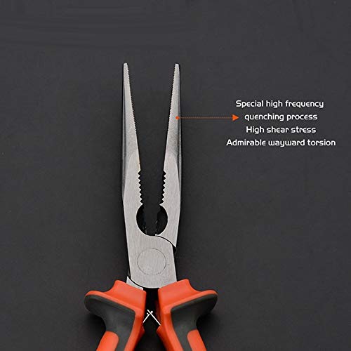 [Australia - AusPower] - Edward Tools Pro-Grip Needle Nose Pliers 6” - Hard Carbon Steel Jaws - Spring Loaded Design for Easier Use - Ergo Soft Handle with Safety Ridge - Long Reach for Home, Fishing, Jewelry, Crafts (1) 1 