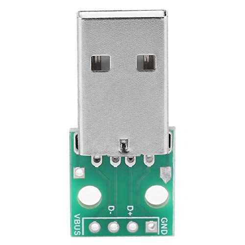 [Australia - AusPower] - Mini USB to DIP Adapter Board, Walfront 10Pcs USB Type A Male Plug to DIP Converter Board 4 Pins DIP 2.54mm Pitch 