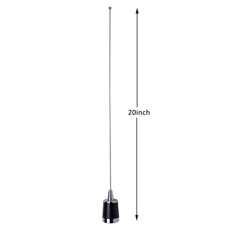 [Australia - AusPower] - HYS Dual-Band NMO 20 inch Antenna VHF 144 & UHF 430 MHz Antennas for Motorola Kenwood Icom Vertex Blackbox HYT Hytera V/U Mobile Radios 