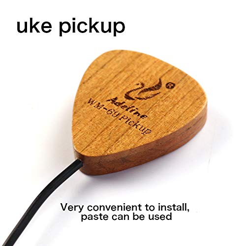 [Australia - AusPower] - Adeline Ukulele pickup transducer, It's suitable for Classical Acoustic Guitar Violin Viola Banjo Mandolin Ukulele Uke Cello， can"eq" the sound with placement front,side,back etc. (Heart) Heart 