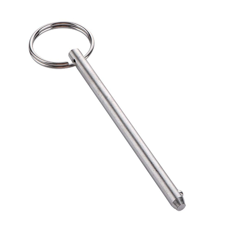 [Australia - AusPower] - 2 Pack Quick Release Pin, Diameter 1/4"(6.3mm), Overall Length 4.1"(105mm), Usable Length 3-1/2"(89mm), Full 316 Stainless Steel, Bimini Top Pin, Marine Hardware 