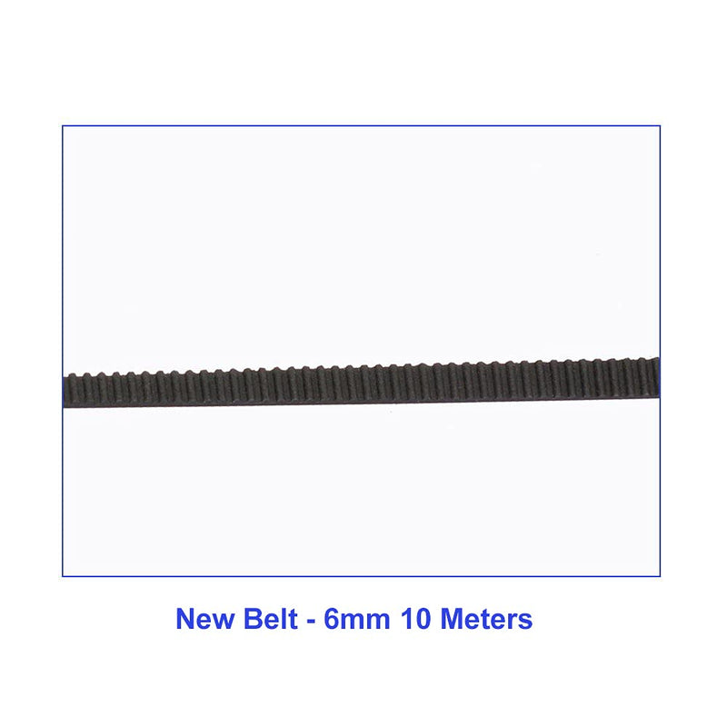 [Australia - AusPower] - 3D Printing Belt, FYSETC 10 Meters (33ft) GT-2 Open Timing Belt 2mm Pitch 6mm Width Rubber Fiberglass Fit for RepRap Prus Mendel Rostock CR-10 Ender 3 3D Printers - Black 