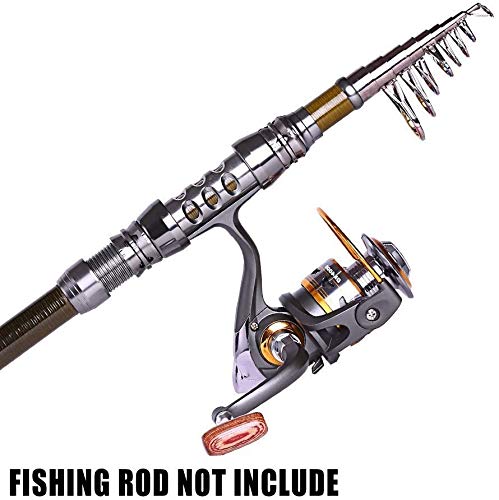 [Australia - AusPower] - Sougayilang Spinning Fishing Reels with Left/Right Interchangeable Collapsible Wood Handle Powerful Metal Body 5.2:1/5.1:1 Gear Ratio Smooth 11BB for Inshore Boat Rock Freshwater Saltwater Fishing DK1000 