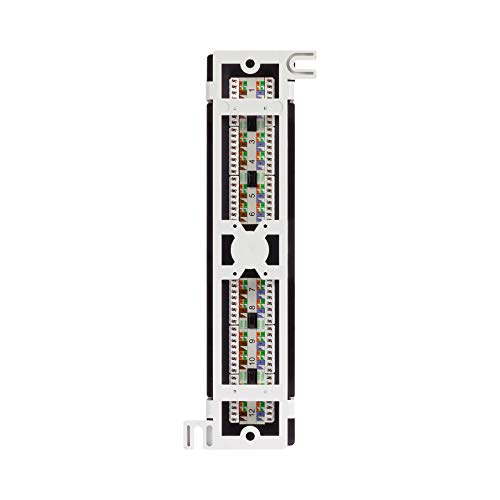 [Australia - AusPower] - NavePoint 12-Port Cat6 UTP Unsheilded Mini Patch Panel with Wallmount Bracket Included Black 