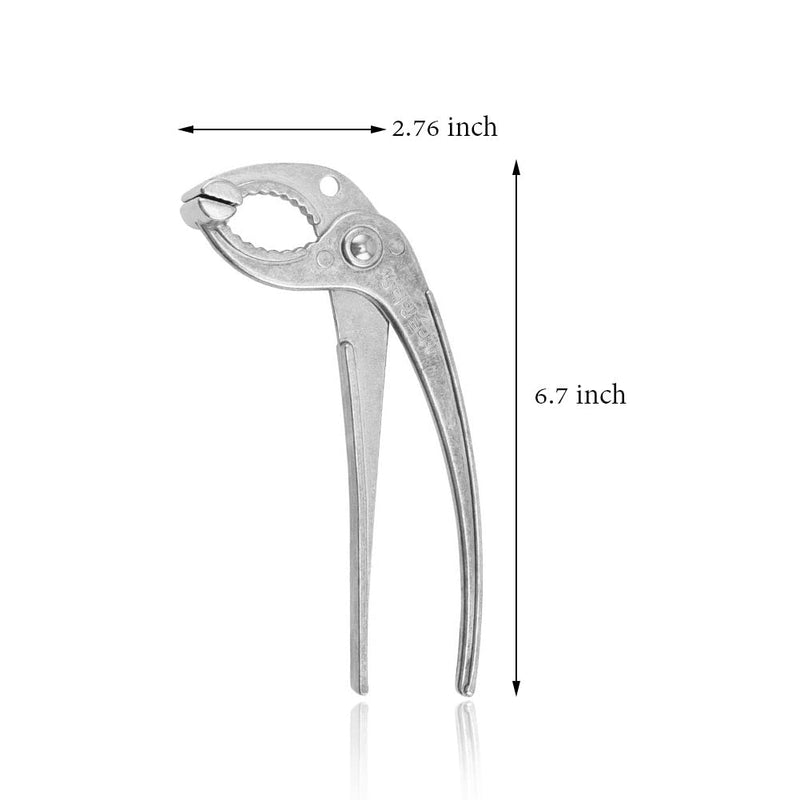 [Australia - AusPower] - MagiDeal Aluminum Tongs, Holder For Korean Stone Ceramic Bibimbap Bowl(Dolsot,Ddukbaegi), Sizzling Hot Pot 6-2/3 Inch 