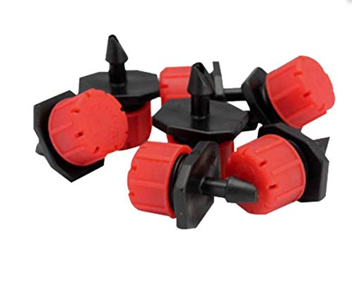 [Australia - AusPower] - LASSUM 50PCS Adjustable Irrigation Drippers Sprinklers 1/4 Inch Emitters Drip Watering System for Vegetable Gardens, Flower beds, Lawn, Herbs Gardens 