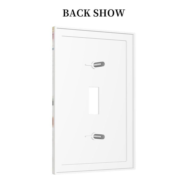 [Australia - AusPower] - Ukutarly Highland Cow Decorative Electrical 1 Gang Single Toggle Rustic Floral Wall Plate Farmhouse Light Switch Cover Faceplate Wallplate For Kitchen Home Office Room 