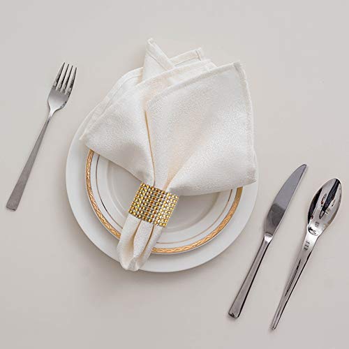 [Australia - AusPower] - Accmor 100pcs Napkin Rings, Gold Napkin Rings Buckles for Table Decorations, Wedding, Dinner,Party, DIY Decoration 