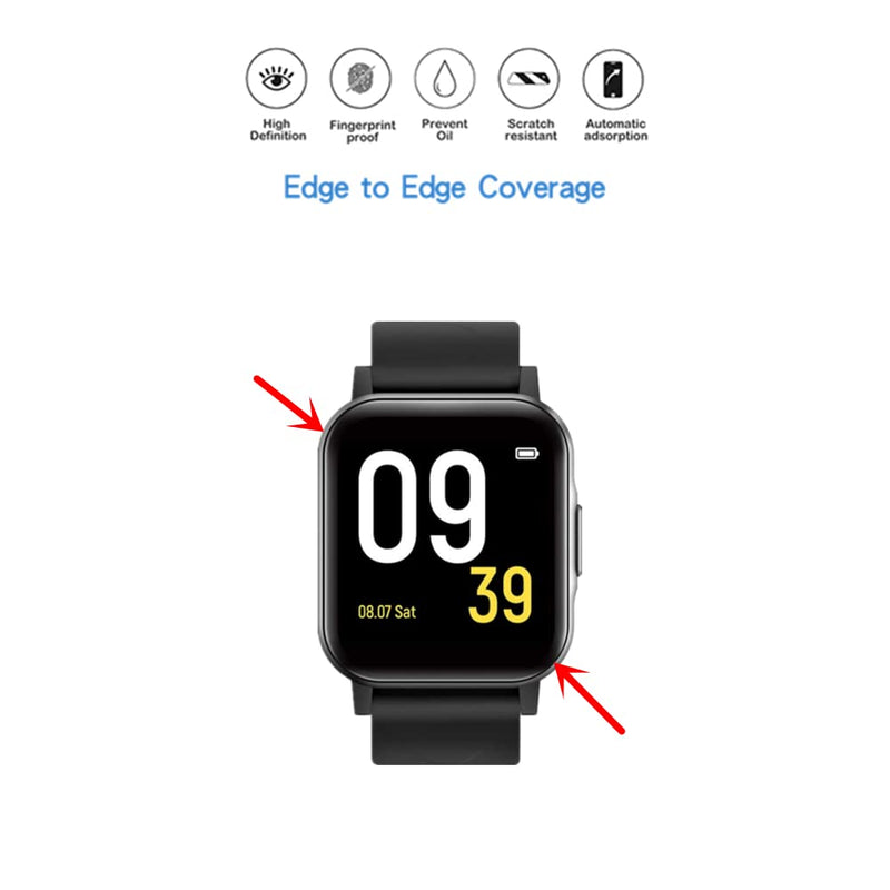 [Australia - AusPower] - [ 3PCS ] Mihence Compatible with SoundPEATS Watch 1 Screen Protector, HD Premium Real Full Coverage Invisible Screen Protector Compatible for SoundPEATS Watch 1 Smart Watch [ TPU] 