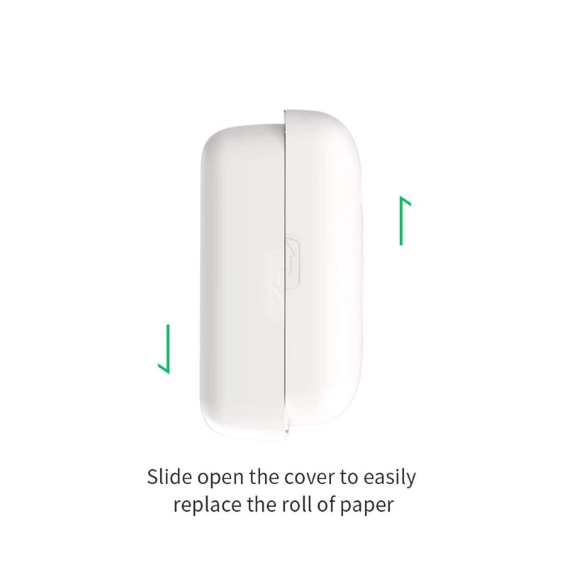 [Australia - AusPower] - PeriPage Mini Portable Paper Photo Pocket Thermal Printer 58 mm Printing Wireless Bluetooth Android iOS Printers (White) 