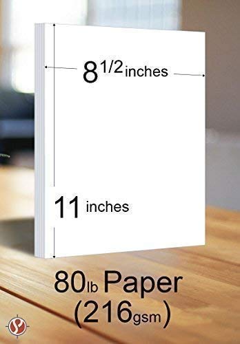 [Australia - AusPower] - White Thick Paper Cardstock - for Business Card, Art, Invitations, Stationary Printing | 80 lb Card Stock | 8.5 x 11 inch | Heavy Weight Cover Stock (216 gsm) | 8 1/2 x 11 | 50 Sheets Per Pack 