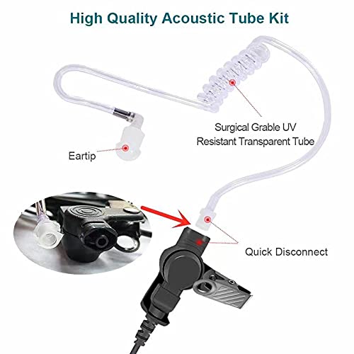 [Australia - AusPower] - Replacement Acoustic Coil Tube for Motorola Two Way Radio Walkie Talkie Earpiece with Radio Earbuds (2 Packs) 
