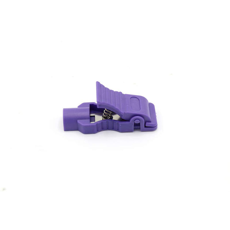 [Australia - AusPower] - Sino-K EKG Clips Multi-Function EKG Limb Electrode Clips Electrode Resting Tabs Purple Banana to Tab Adapters Package of 10pcs 