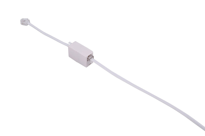 [Australia - AusPower] - RJ11 Coupler, Straight Telephone Inline Coupler RJ11 6P4C Inline Keystone Jack Female to Female Straight Telephone Cable Cord Extension Adapter White 5 Pack White 5Pack 
