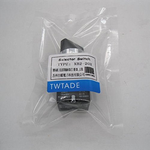 [Australia - AusPower] - TWTADE / 2Pcs 22mm Selector Switch 2 NO 3 - Positions Maintained Latching Rotary Selector Switch 440V 10A XB2-20X/31-HB2-BD33 Latching-3 Positions 
