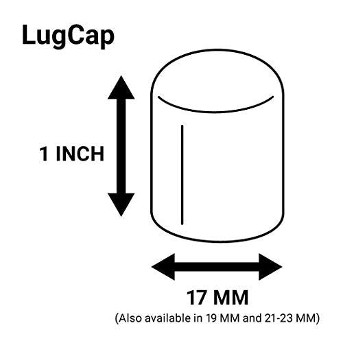 [Australia - AusPower] - ColorLugs Vinyl LugCap Lug Nut Cover Black | Flexible Fit Lug Nut Cap | Fits 17mm Wide x 1 Inch deep | Pack of 20 & Deluxe Extractor | Available in a Variety of Colors and Sizes | Made in The USA 17 mm, 20-Pack 