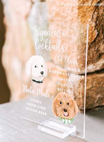 [Australia - AusPower] - UNIQOOO 3" Clear Acrylic Stand | Wedding Sign Holders, 10 Count 