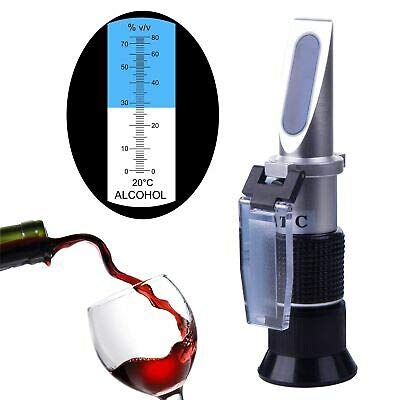 [Australia - AusPower] - HunterBee Spirit Alcohol Content Meter Measure/Wine Grape Check Refractometer/Liquor Homemade Brewing Level Check Tester/ 0 to 80% V/V Resolution with 1 Percentage Scale Hydrometer (refractometers-2) 