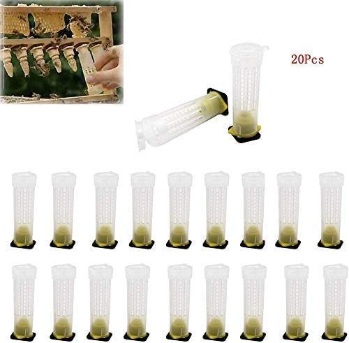 [Australia - AusPower] - Millie Beekeeping Rearing Cup Kit - Queen Bee Roller Cage Beekeeping Equipment Insects Tools.(20pcs) 