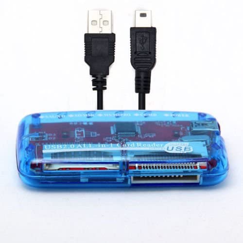 [Australia - AusPower] - [3 Pack] eTECH Collection USB 2.0 All-in-1 Memory Card Reader/Writer - support SD/SDHC (NOT Support SDXC) / Compact Flash/xD / Memory Stick/Memory Stick Pro Duo/xD Picture Card - Blue All-in-1 (Blue) 
