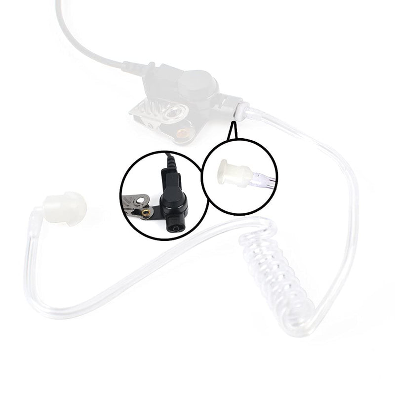 [Australia - AusPower] - TWAYRDIO Listen Only Earpiece Ear Piece with 3.5mm Connector for Two Way Radio Shoulder Speaker Mic, Mushroom Eartip, Medium Earmolds and Replacement Acoustic Tube Included 