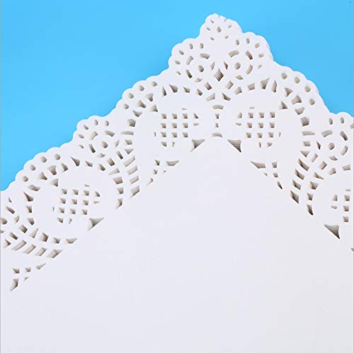 [Australia - AusPower] - SCHOLMART Rectangle Paper Doilies Paper Lace Doilies Tea Party Placemats Disposable Wedding Birthday Party Tableware Cake Packing Pad (6 x 9 Inch) 